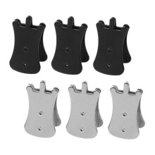 Erhu Mute Clips Set, Electroplated Steel Adjustable Sound Reduction for String Instruments, 6pcs