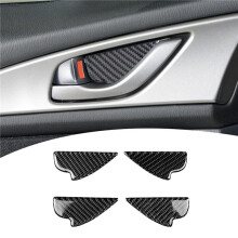 8X Carbon Fiber Interior Door Handle Bowl Panel Cover Trim for  2 3 6 Demio CX-3 CX-5 CX-7 CX-9 MX5 2017 2018 2019