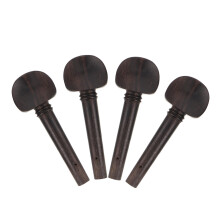 4 Pcs Ebony Violin Tuning Pegs Set for Violin Peg Replacement Parts and Stable Tuning