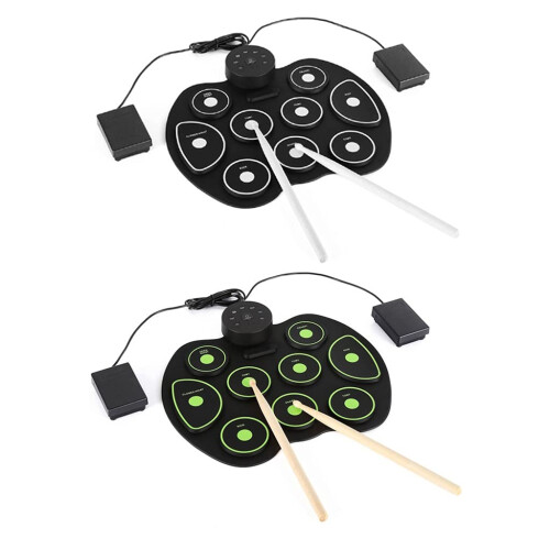 Electronic Drum Pad USB Digital Roll Up Silicone Kit for Beginners Practice and Training 2