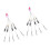 2Pcs 5 Arm Rig Head Swimming Baits Professional-red head white 1