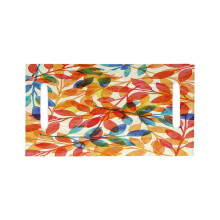 Housse de coussin lavable douce Ă motif de feuilles pour la-94