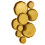 9 Cluster Decorative Bowls Cluster Serving Bowls Snacks-Gold 1