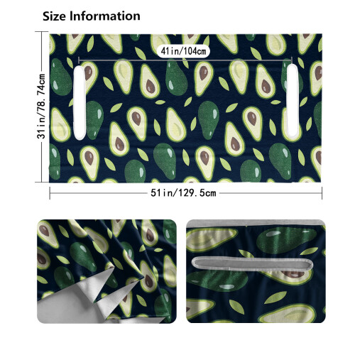 Universal Golf Car Seat Cover Avocado Pattern Soft Washable-3 2