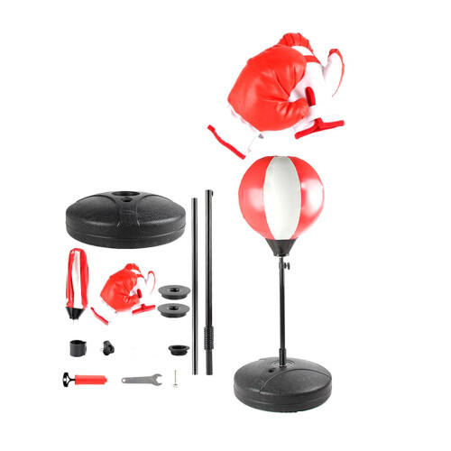 Support de sac de boxe solide avec une plage de-noir rouge 1