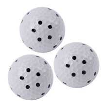 3 stuks dubbellaagse structuur golfoefenbal 6 zijden 5 stippen