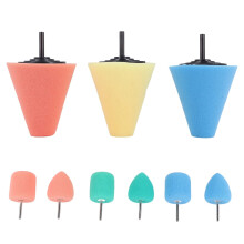 Car Wheel Polishing Cone 9PCS Set, Drill‑Ready Buffing Sponge for Metal, Mirror‑Like Shine, Reusable