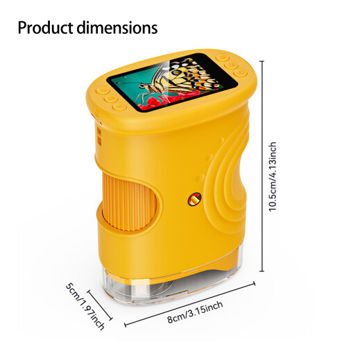 2Inch Digital Microscope For Kids Portable Magnifier 1000X-Pink 2