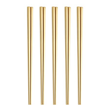 5 paires de baguettes lavables au lave-vaisselle avec poignée-Or