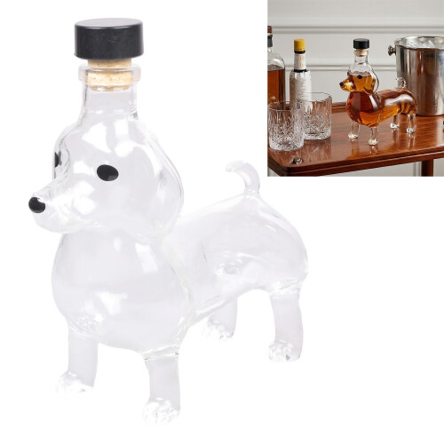 Unique Dachshund Designs Whiskeys Decanter Glass 300ml Empty 1