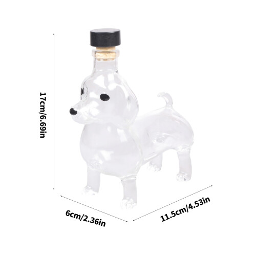 Unique Dachshund Designs Whiskeys Decanter Glass 300ml Empty 2
