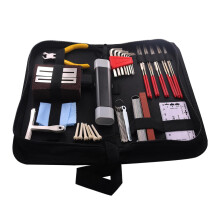 Guitar Tool Kit with Precise Action Measurement, Durable Metal Tools and Storage Bag for Guitar Ukulele Bass