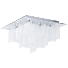 Eglo LED Condrada Ceiling Lamp 8-Light Chrome Satin Glass G9