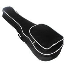 23 Inch Waterproof Oxford Cloth Ukulele Bag with Adjustable Backpack Straps Lightweight Black