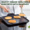 GreenPan GreenPan Lima Midnight 28cm Square Hard-Anodized Non-Stick Griddle Pan 2