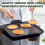 GreenPan GreenPan Lima Midnight 28cm Square Hard-Anodized Non-Stick Griddle Pan 11