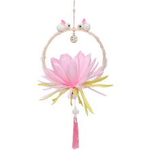 Chinese Lanterns DIY Mid-Autumn Lanterns Material Set LED Rabbit Flower Lantern for Middle Autumn Festival Decor