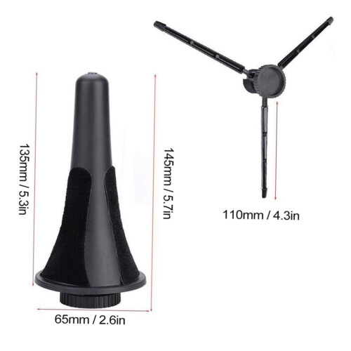 Clarinet Stand with Stable Tripod Base, Foldable Compact Design and Universal Clarinet Fit 1