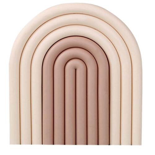 Coasters for Drinks Silicone Removable Rainbow Coasters Insulation Pad for Coffee Coasters for Desk Kitchen Office A