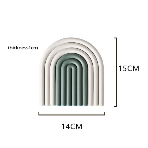 Coasters for Drinks Silicone Removable Rainbow Coasters Insulation Pad for Coffee Coasters for Desk Kitchen Office A 2