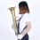 Adjustable Padded Leather Tuba Strap with Comfortable Shoulder Support for Brass Instruments 5