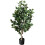 Leaf Leaf Realistic Artificial Ficus Tree 100cm with Planter - Dark Bushy 8