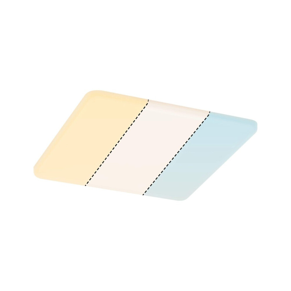 ‎Paulmann Paulmann 95380 Veluna Varifit Led Panel Recessed Luminaire Ip44 Warm White White Switch 215X215mm Rect. Incl. 1X14w Transparent Plastic 3000K