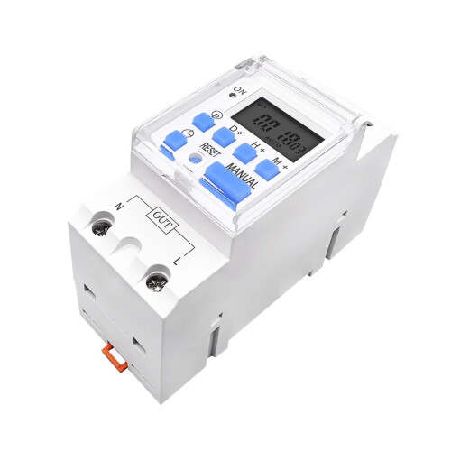 Weekly Programmable DIN Rail Timer Switch 220V Single Phase Digital Time Relay 7Day Control 2