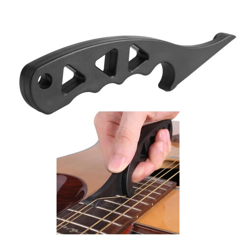 Guitar String Stretcher and Tuning Tool Black Plastic for Faster Tuning Stability 1