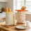 Pack of 2 Lined Cotton Cotton Bread Sacks-multicolor leaves 2