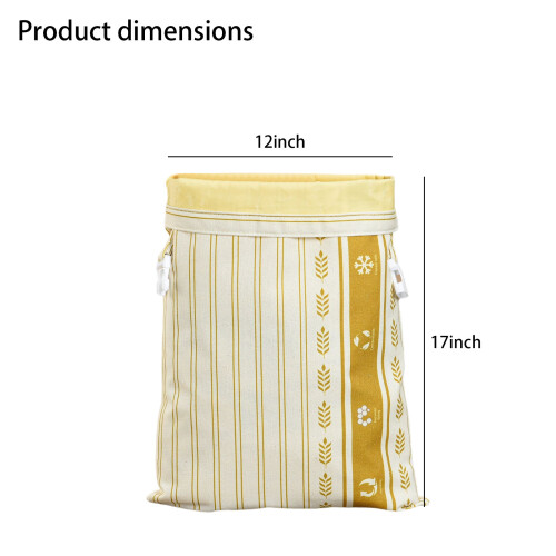 Pack of 2 Lined Cotton Cotton Bread Sacks-multicolor leaves 2