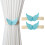 2 Pack Angel Wing Design Curtain Tiebacks with Button-silver 4