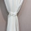 2 Pack Angel Wing Design Curtain Tiebacks with Button-silver 7