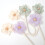 Packung mit 2 eleganten Blumen-Vorhangklammern, dekorative-Lila 5