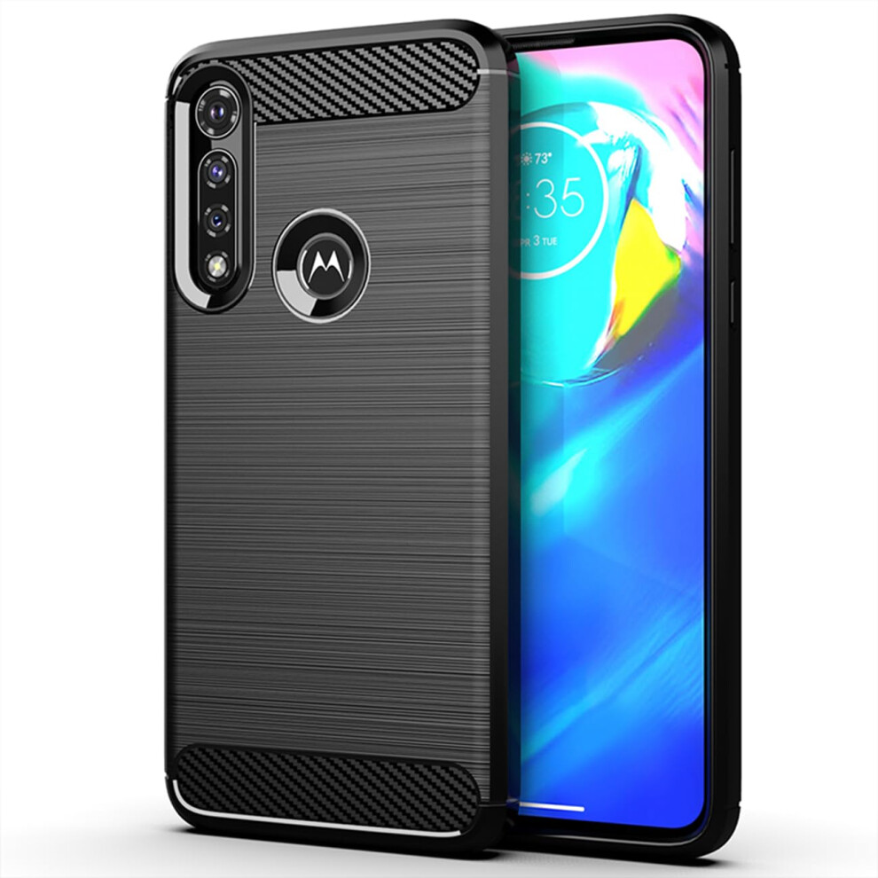 Carbon Fiber Slim Tpu Shockproof Cover With AntiâSlip Texture And Raised Edge For Moto G Power 2020 9073542719267