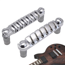 Silver TuneOMatic Electric Guitar Bridge with Roller Tailpiece, Quick String Change, Floating Support
