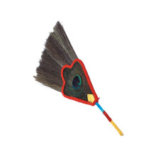 Auspicious Grass Satins Peacocks Hand Fan Tibetan Wamba-large