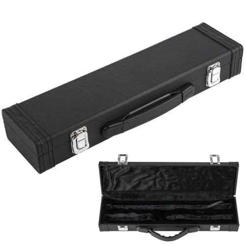 Flute Hard Case for C 16 Hole Flute PU Leather Lightweight with Secure Locking Latch and Plush Interior 2