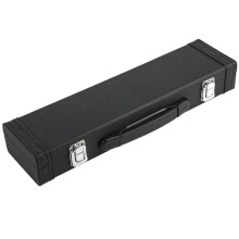 Flute Hard Case for C 16 Hole Flute PU Leather Lightweight with Secure Locking Latch and Plush Interior