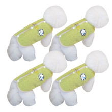 4pack Fleece Dog Vests Economical Set Multiple-Fruit green M