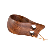 Natural Natural Wood Coffee Bean Measuring-Double hole cup