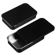 2 Pack Black Travel Floss Pick Case, Durable Metal Holder with Secure Closure for Small Items