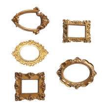 Mini Gold Picture Frame Victorian Small Resin Antique Photo