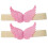 2 Piece Angel Wing Elastic Window Curtain Holder Tiebacks-pink 1