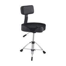 Drum Throne with Backrest Ergonomic Saddle Seat Hydraulic Adjustable Height Motorcycle Style for Adults