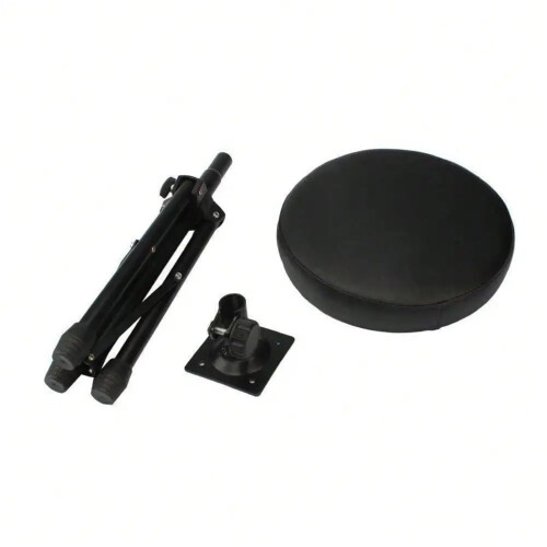 Adjustable Padded Drum Throne Black with Thick Seat for Drummers and Musicians 1