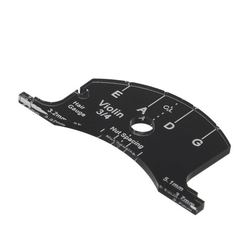 Violin Bridge Template Measuring Tool with Accurate String Height Gauge and Multifunction Design