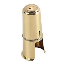Golden Tenor Saxophone Mouthpiece Cap 8.4 cm Metal Cover with Elegant Finish for Tenor Sax