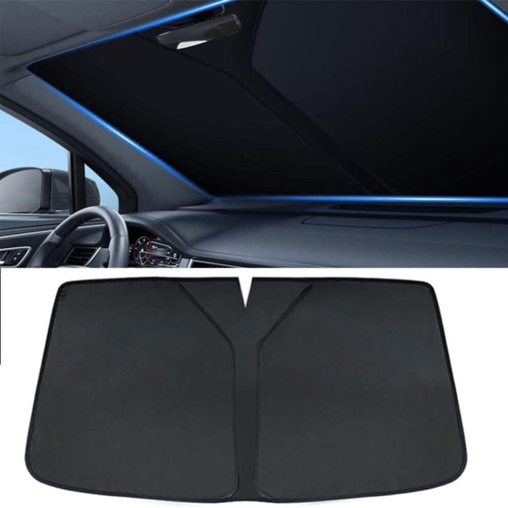 Car Windshield Sun Shade For Ford Orion Probe Puma Escort, Foldable Uv Heat Blocker Sun Visor With Suction Cups 9092120260830