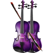 3/4 Size Purple Student Violin Kit for Beginners Kids and Adults Precise Fit